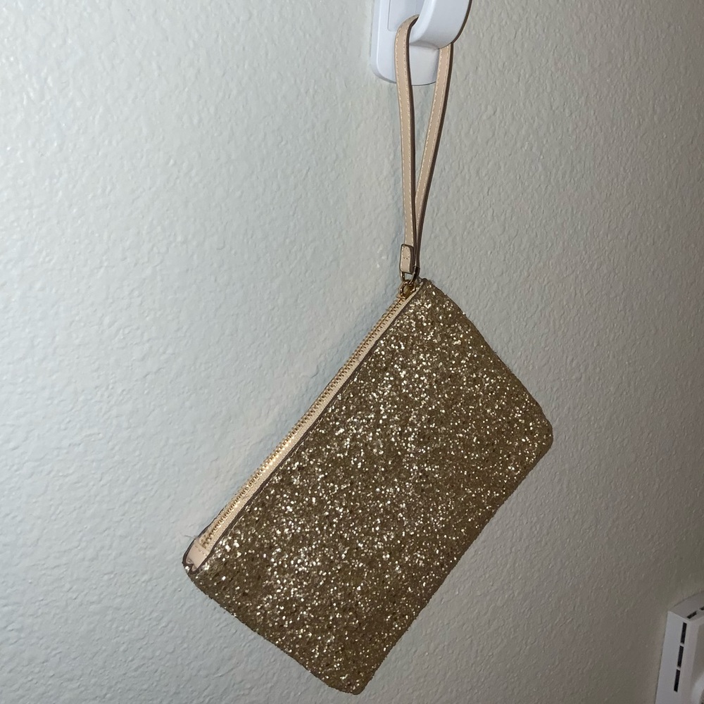 ~a new day~ Gold Sparkly Wrist Handbag